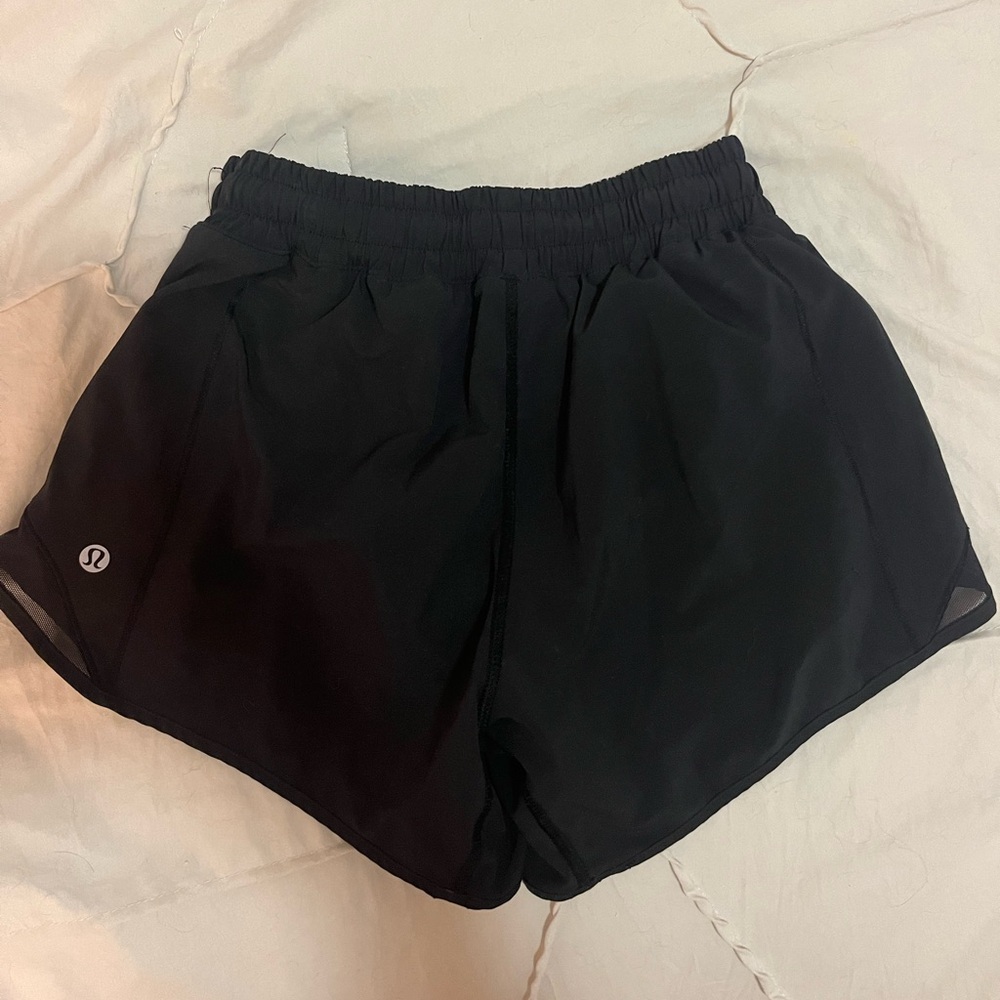 Size 4- Black 4” Lulu Lemon Shorts